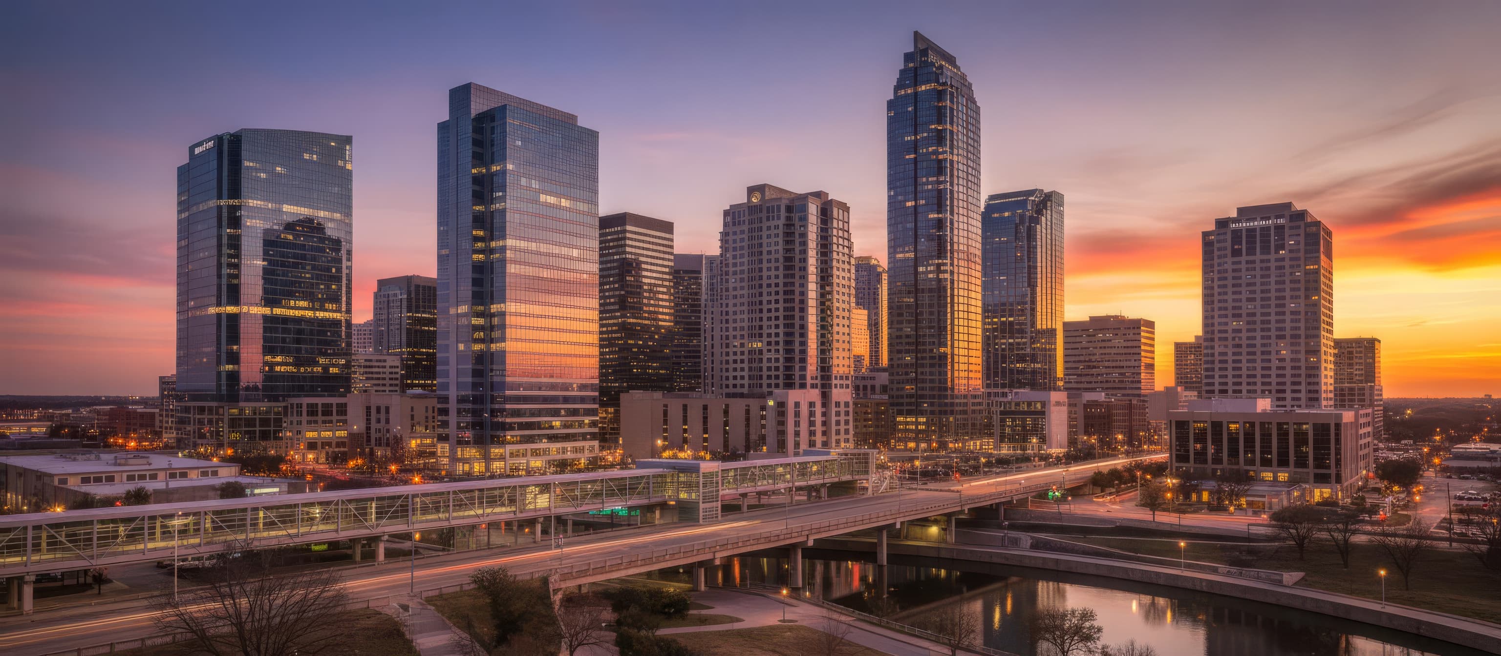 Tarrant County skyline and cityscape - True North Title service area