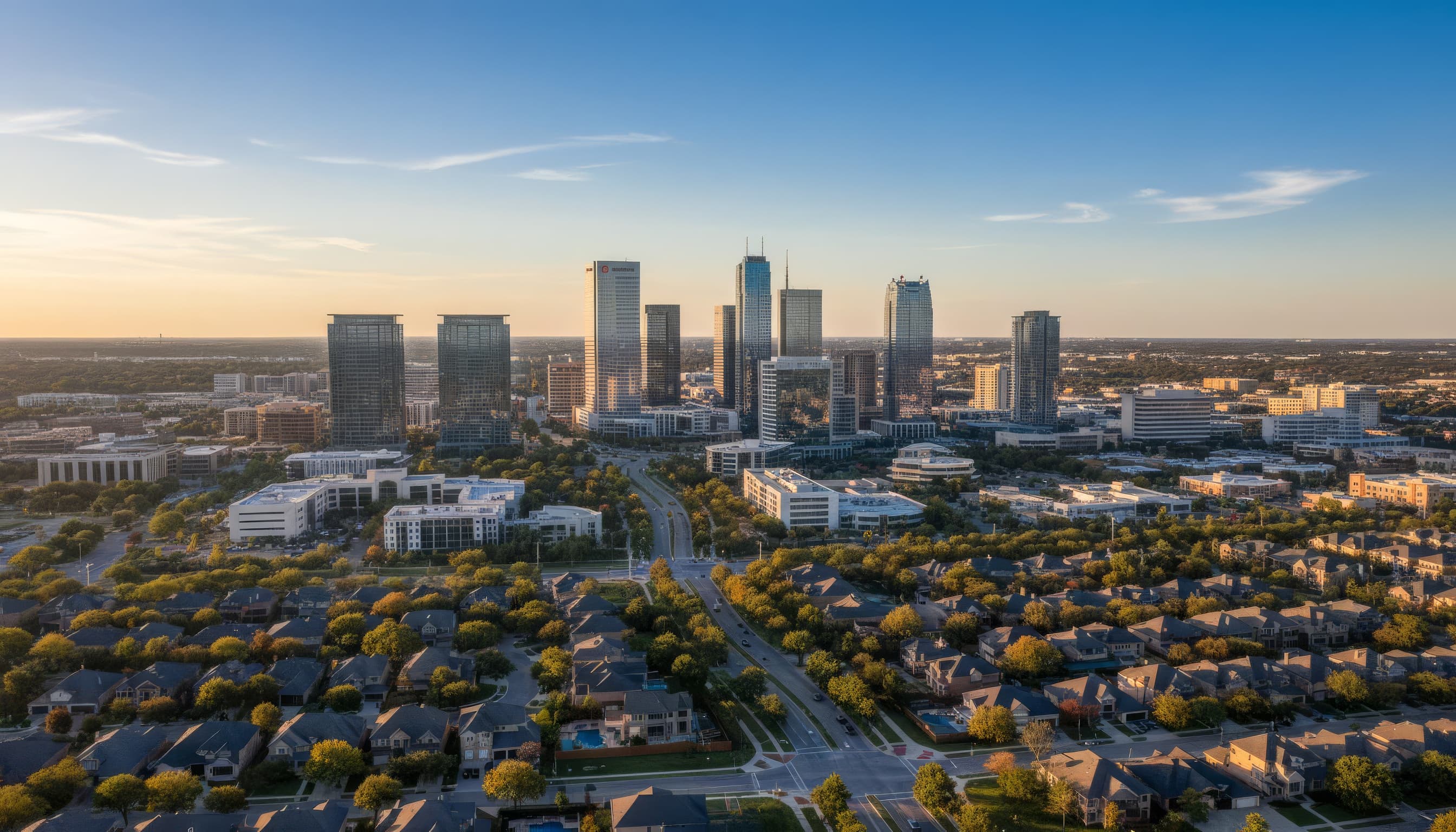 Collin County skyline and cityscape - True North Title service area